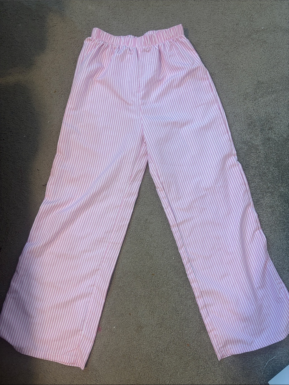 Pink Striped Linen Pants - Picture 2 of 2
